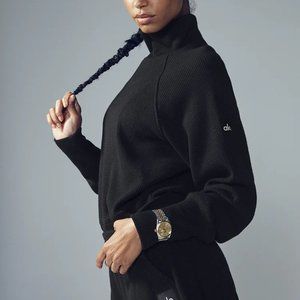 ALO Waffle Lounge Set: small sweater and shorts